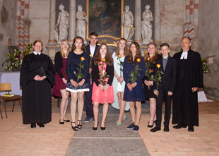 Foto der Konfirmation in Satnitz 2016